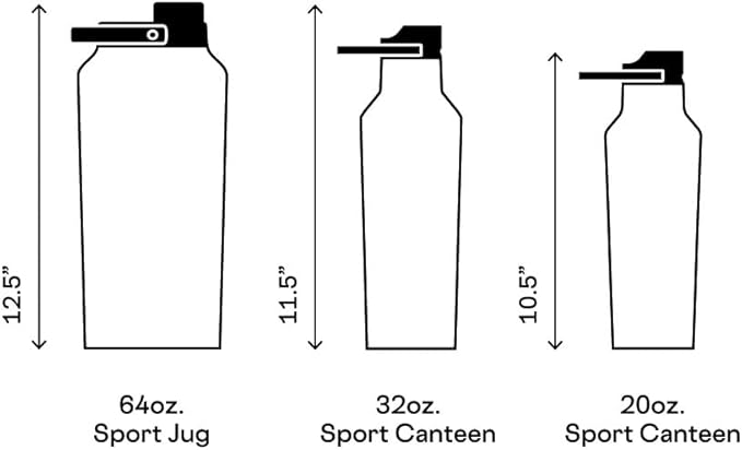Corkcicle Classic Sport Canteen - Insulated Stainless Steel Water Bottle - Compact & Travel-Friendly - Durable - Dishwasher Safe - BPA Free - Wide Mouth - Non-Slip Silicone Base - 20 oz - Berry Punch
