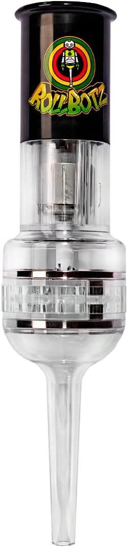 RollBotz Robokone Filler Bead Grinding Mill with Funnel USB Chargeable Black Onyxβ¦