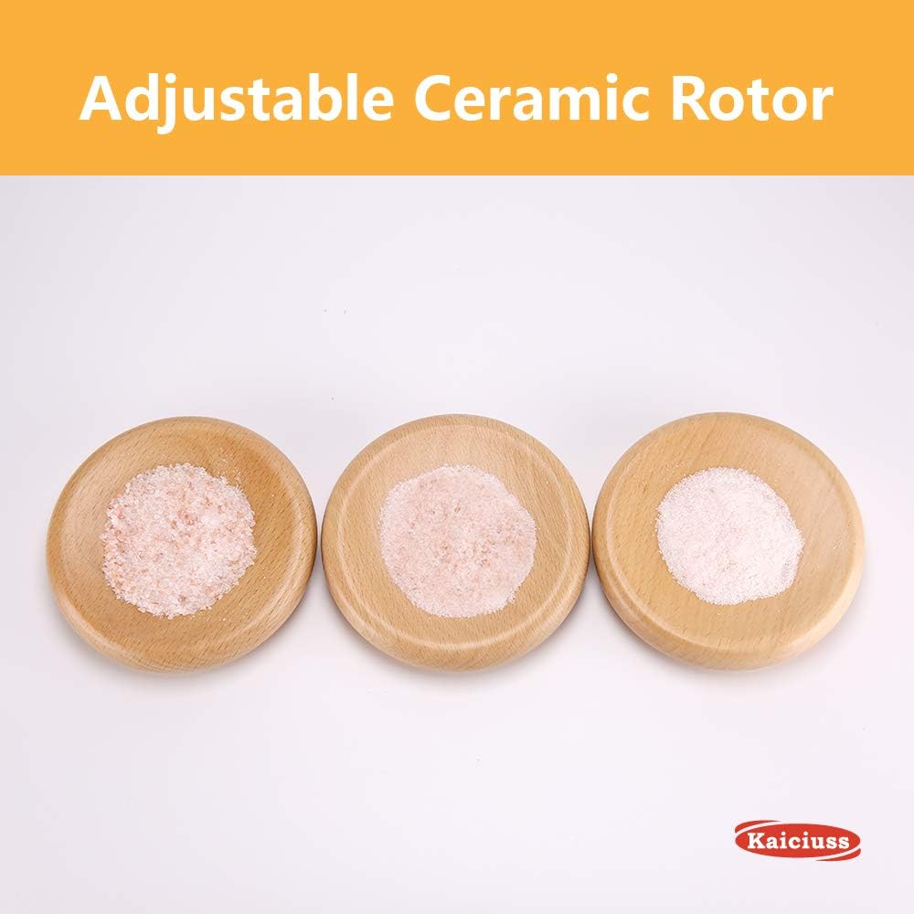 salt and pepper grinder mill set refillable large,the best transparent acrylic grinders for whole peppercorn and himalayan salt