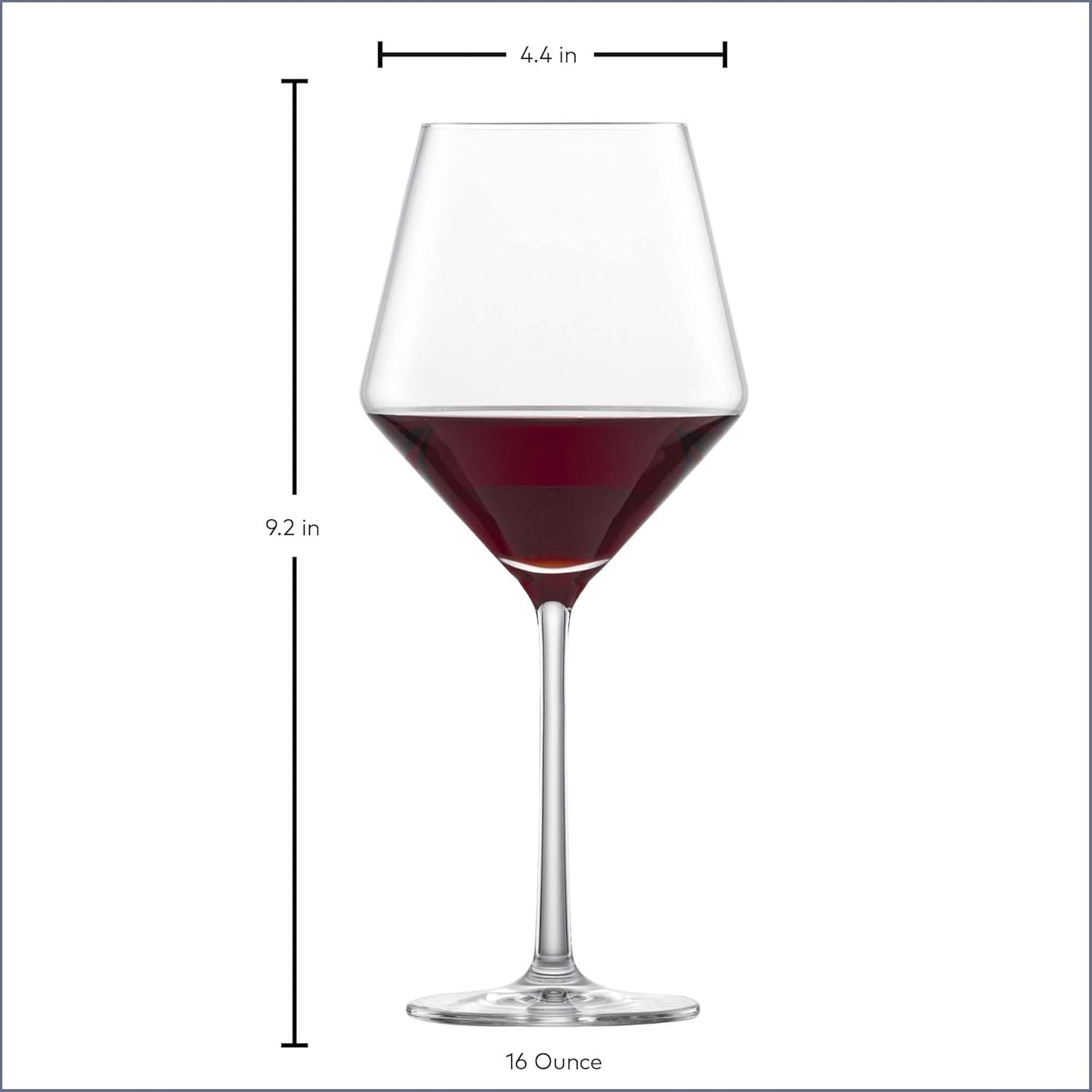 ZWIESEL GLAS Pure Beaujolais Red Wine Glasses (Set of 4), Wine Glasses for Red Wine, Dishwasher-Safe Machine-Made Tritan Crystal Glasses, Made in Germany (16 Ounce)