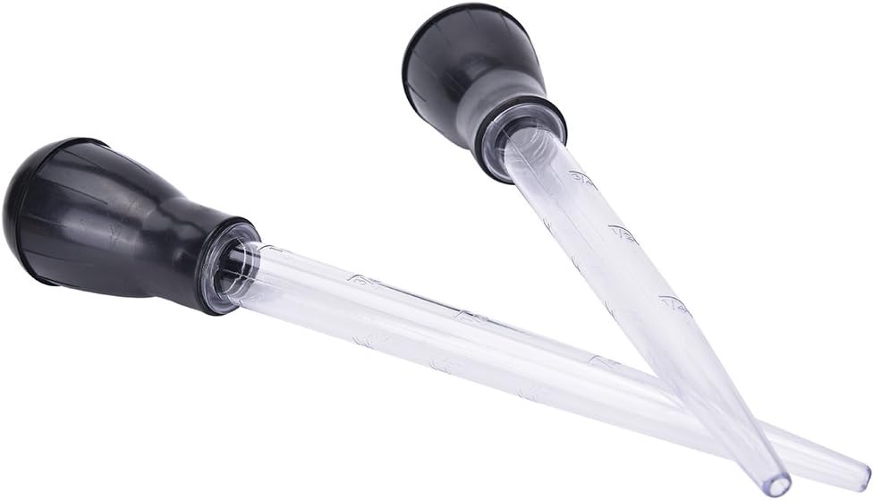 4 Pcs 11-Inch Turkey Baster with Rubber Bulb Extra Large Bulb Basters with Measuring Lines Turkey Baster Syringe Injector Needle for Cooking, Butter Drippings, Glazes, Roasting Juices