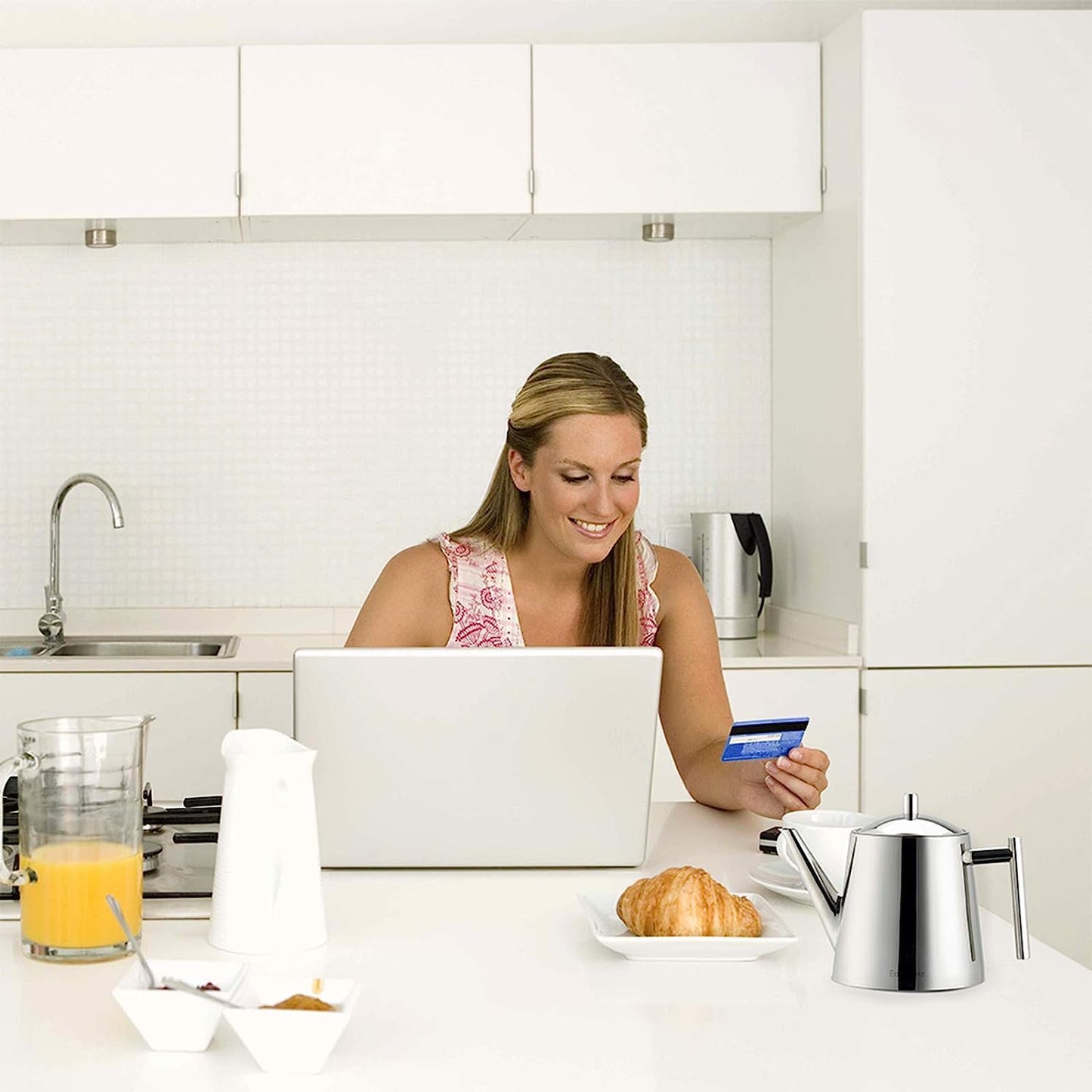 Easyworkz Stainless Steel Teapot With Removeable Infuser 50 oz (1500ml) Stovetop Tea Maker for Fruit Herbal and Infusion