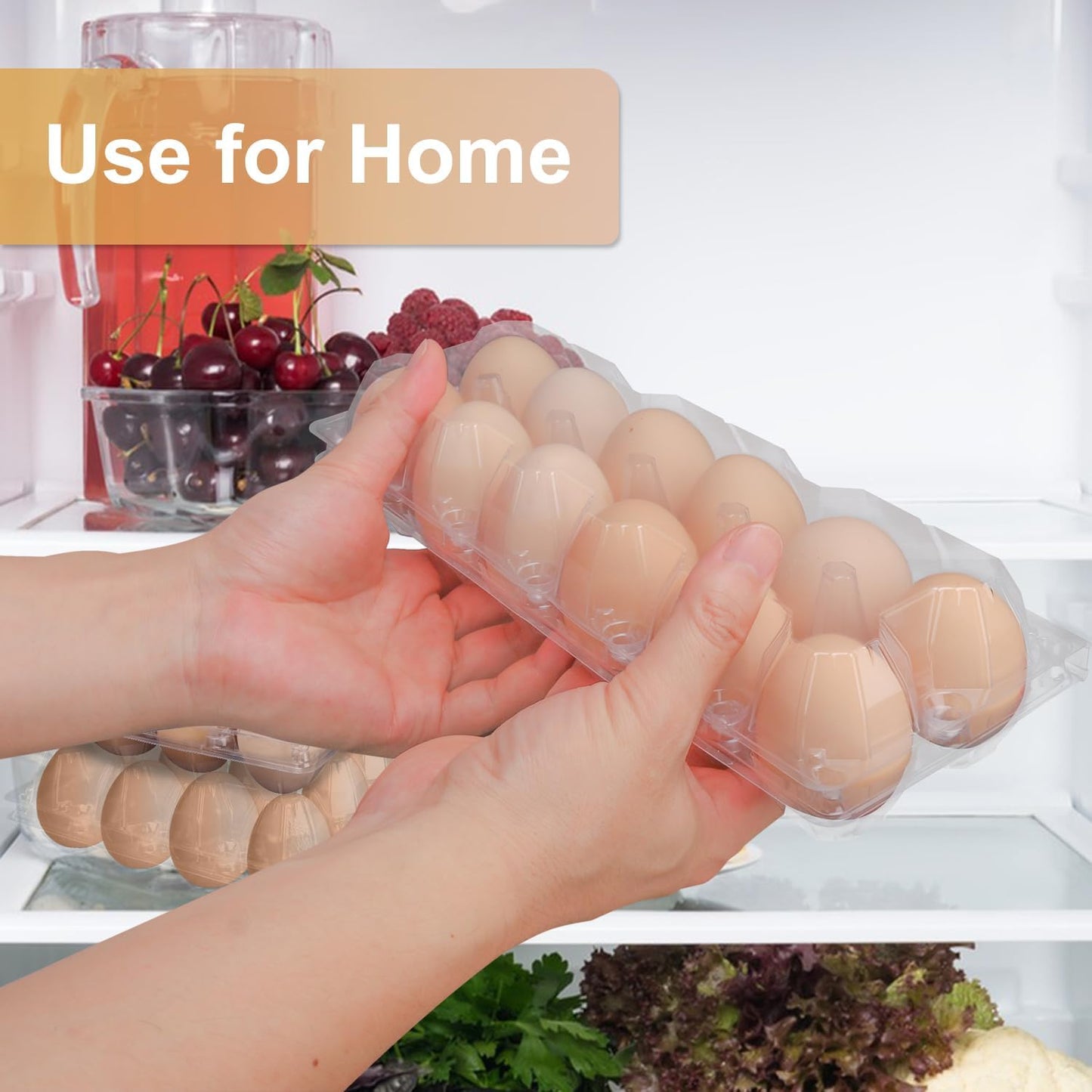 100 Pack Bulk Egg Cartons, Clear Plastic Chicken Egg Holders, Egg Tray Carton Holder for Home & Kitchen, Farm & Market Use, An Eco-Friendly Egg Storage Solution, 12 Grids(Medium Size)