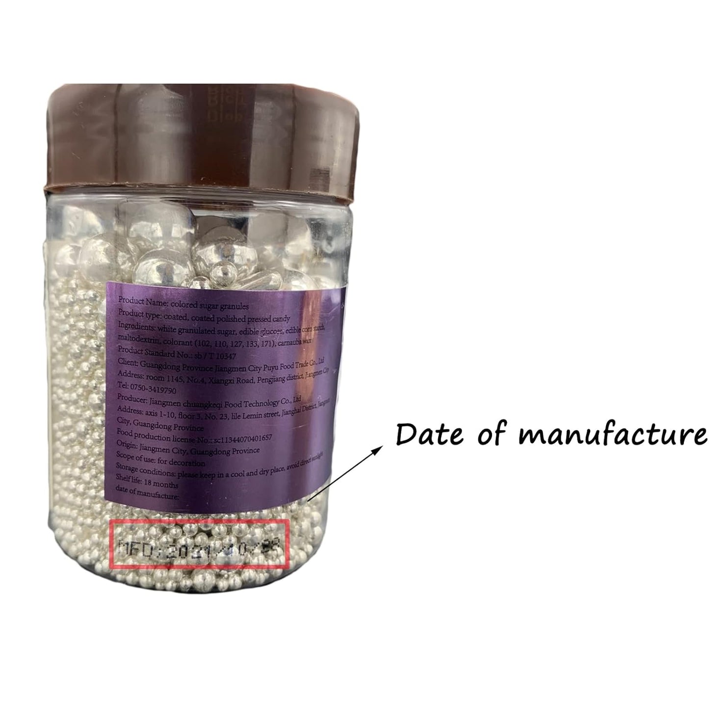 Sprinkles Silver Pearl Sugar Candy Mix Size Baking Cake Decorations Cupcake Toppers Cookie Decorating Ice Cream Celebrations Shaker Jar Wedding Shower Party (120g/4.2oz)