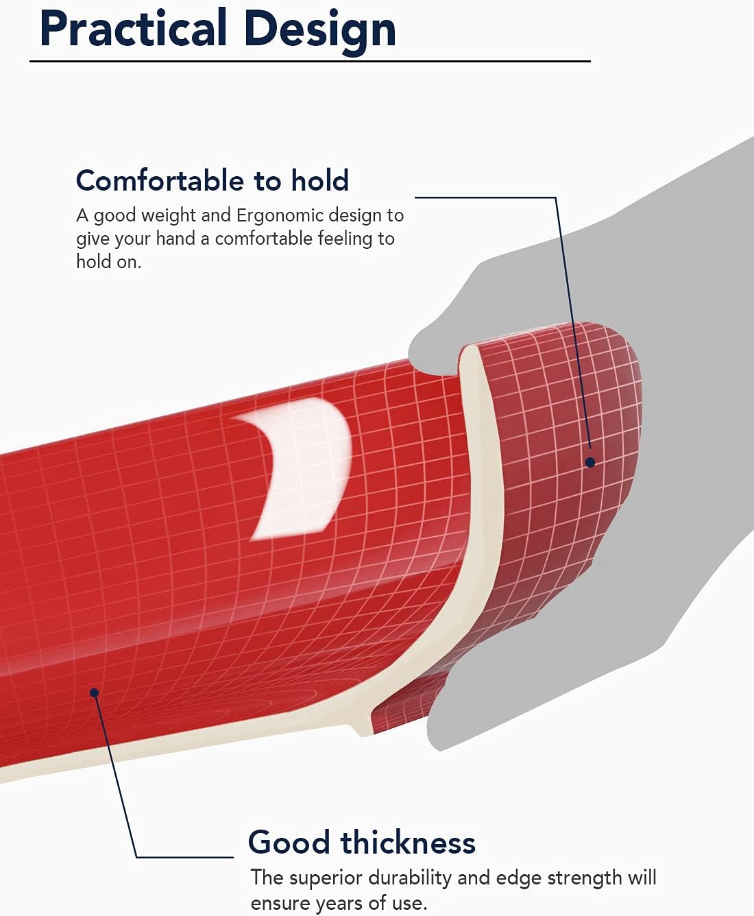 LE TAUCI Pasta Bowls 45 oz, Salad Bowls Set for Serving Soup, Pasta, Noodle, Dinner, Large Kitchen Bowl Plates, Microwave Safe - 8.5 Inch, Set of 4, Red