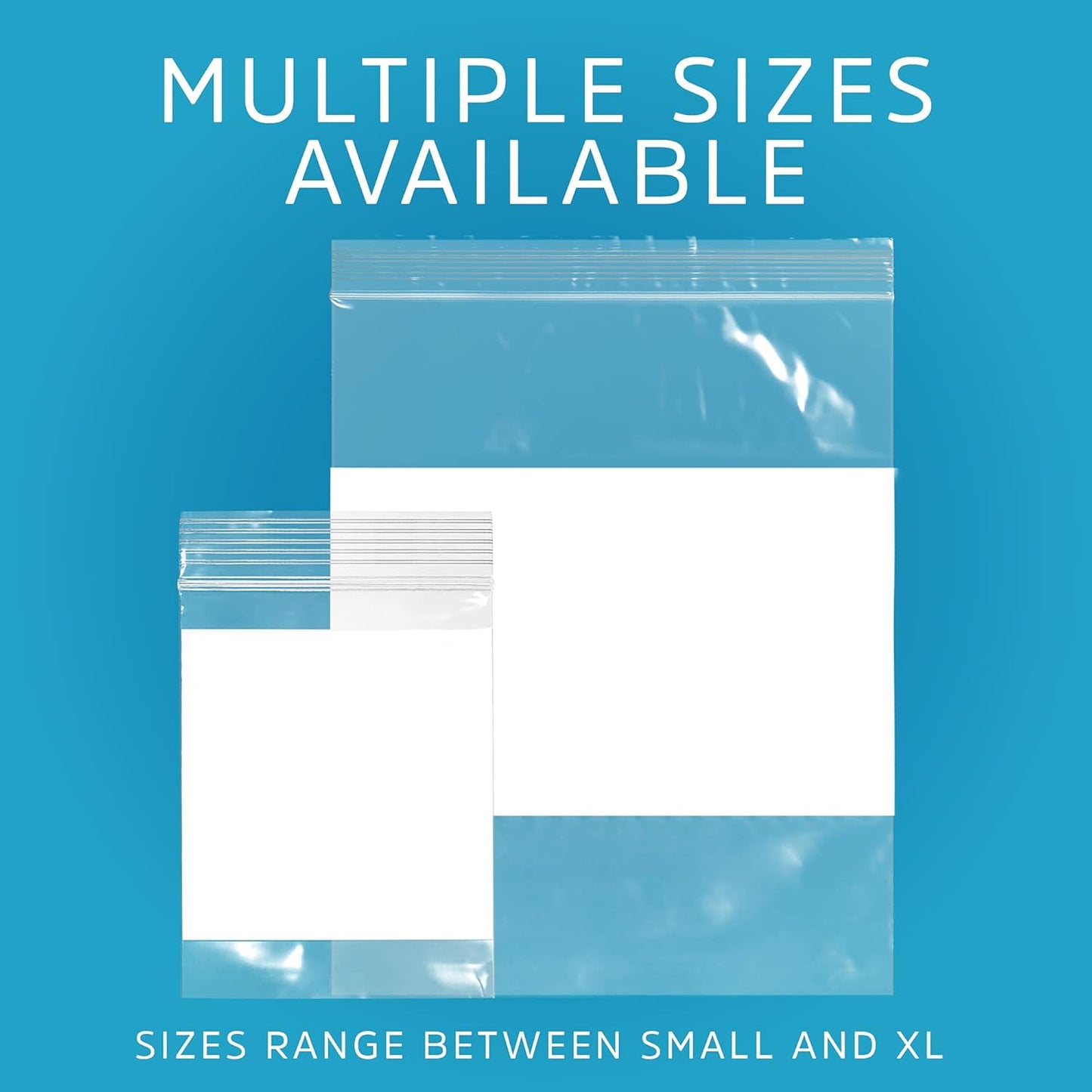 13" x 18" Extra-Large Zip Bags, 2 Mil Thick Clear Plastic Reclosable Zipper Lock Bags with Write-on White Block, with Resealable Zip Top Lock for Food Storage & Office Supplies, 100 Count