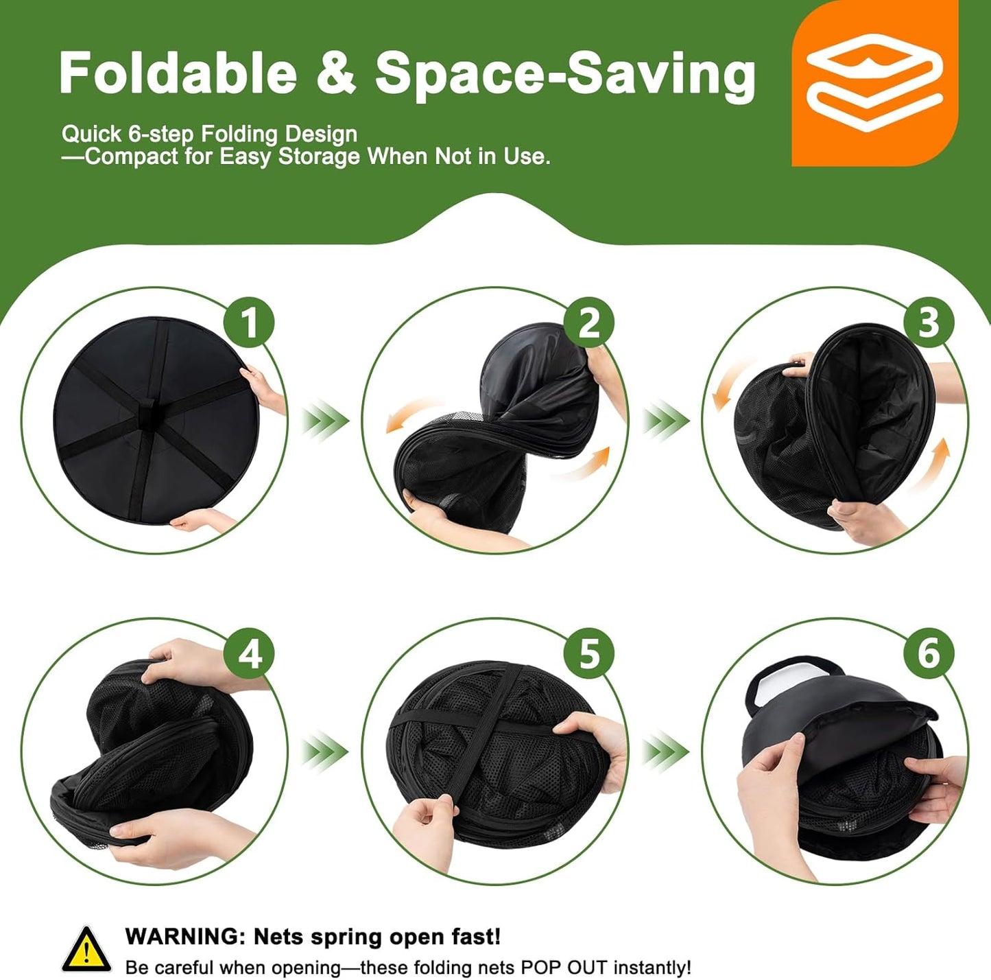 Desy & Feeci 4-Layer Herb Drying Rack - Collapsible Mesh Hanging Dryer Net for Herbs, Flowers, Tea, Fruits, and Vegetables - Includes S-Hook & Storage Bag (24" x 31")