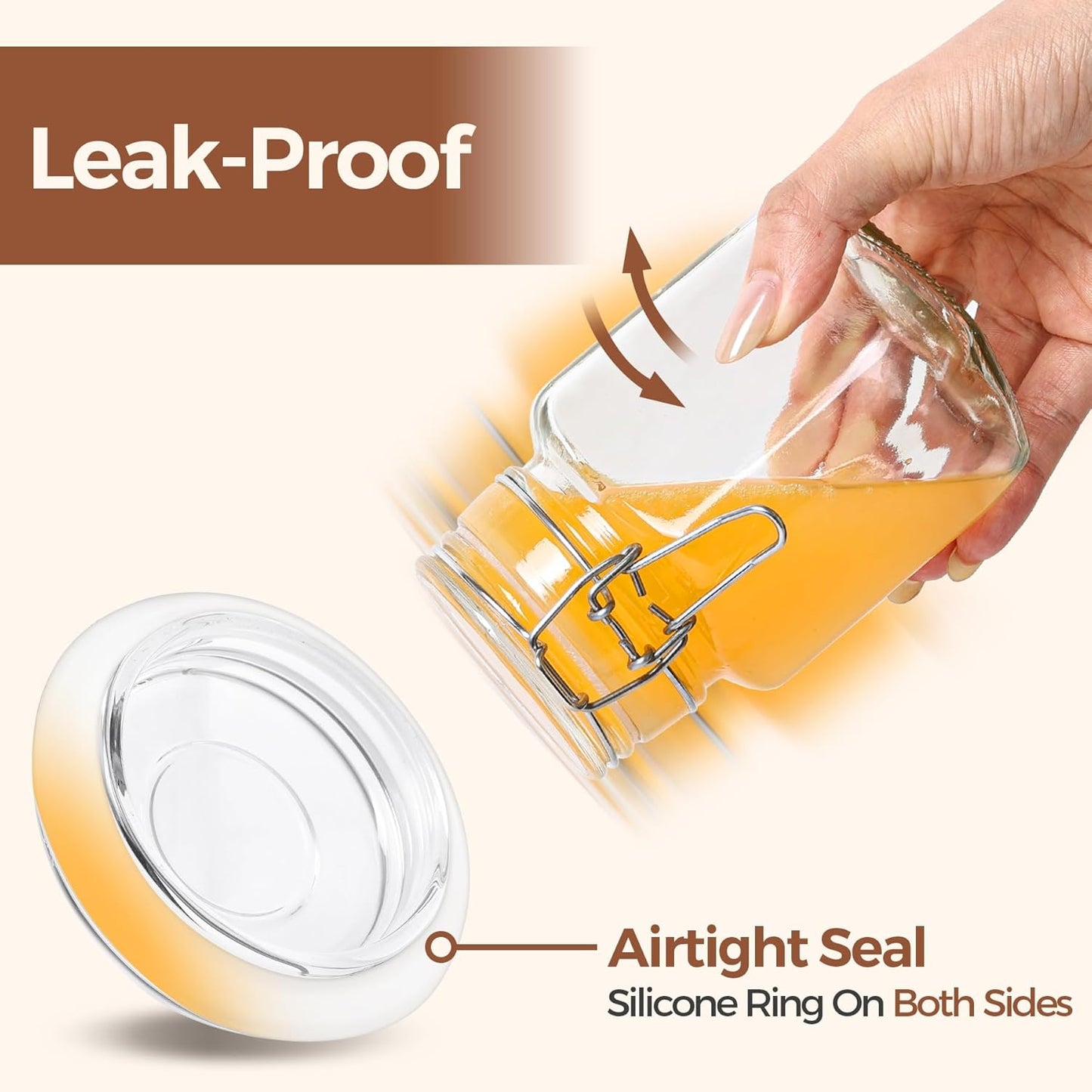 ComSaf Small Glass Jars with Airtight Lid Set of 12, Spice Jars 8 oz, Mason Jars 8 oz, Small Canning Jar, 8oz Jars with Lids for Kitchen, Jam, Jelly, Honey, Dessert, Salad, Shower Wedding Favors