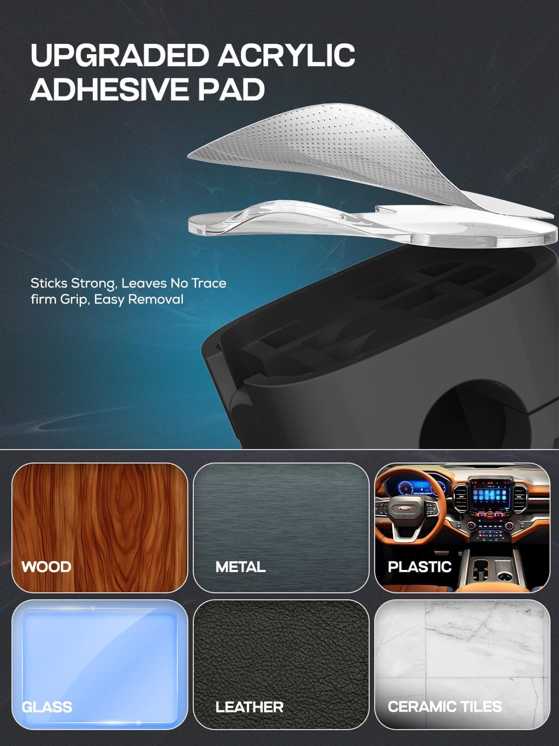 6-Pack Black Magnetic Cord Organizer for Desk, Magnetic Cable Clips with Strong Magnetic Lid, Holds Cables Firmly, 7 mm Cable Organizer & HDMI Cord Holder for Nightstand with Strong Adhesive Pad