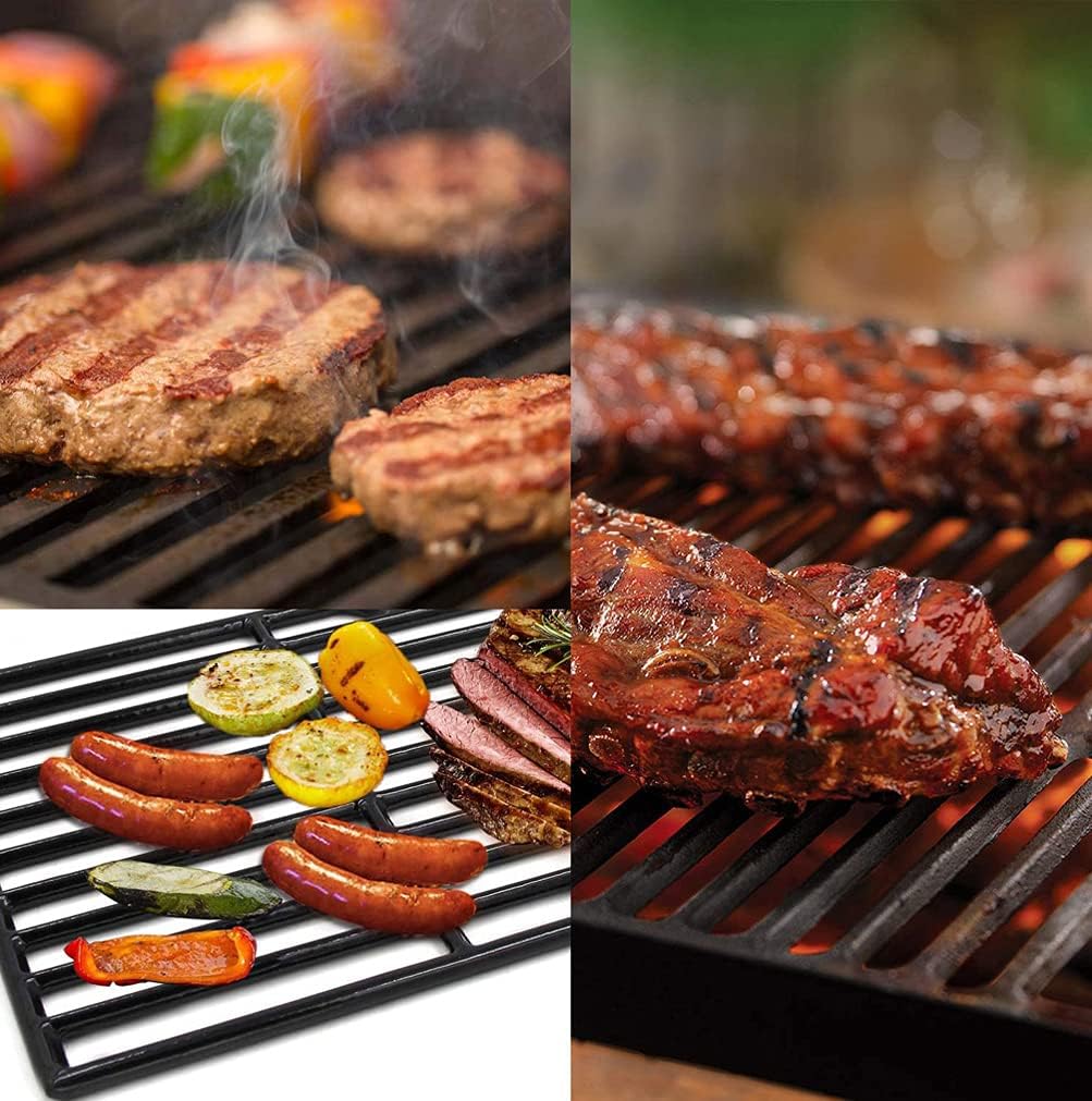 C752B(2-Pack) 15 Inch Cast Iron Cooking Grid Grates Replacement for Weber 7522 7521 Genesis Silver A Spirit 210 Spirit e210 Spirit 500 Parts