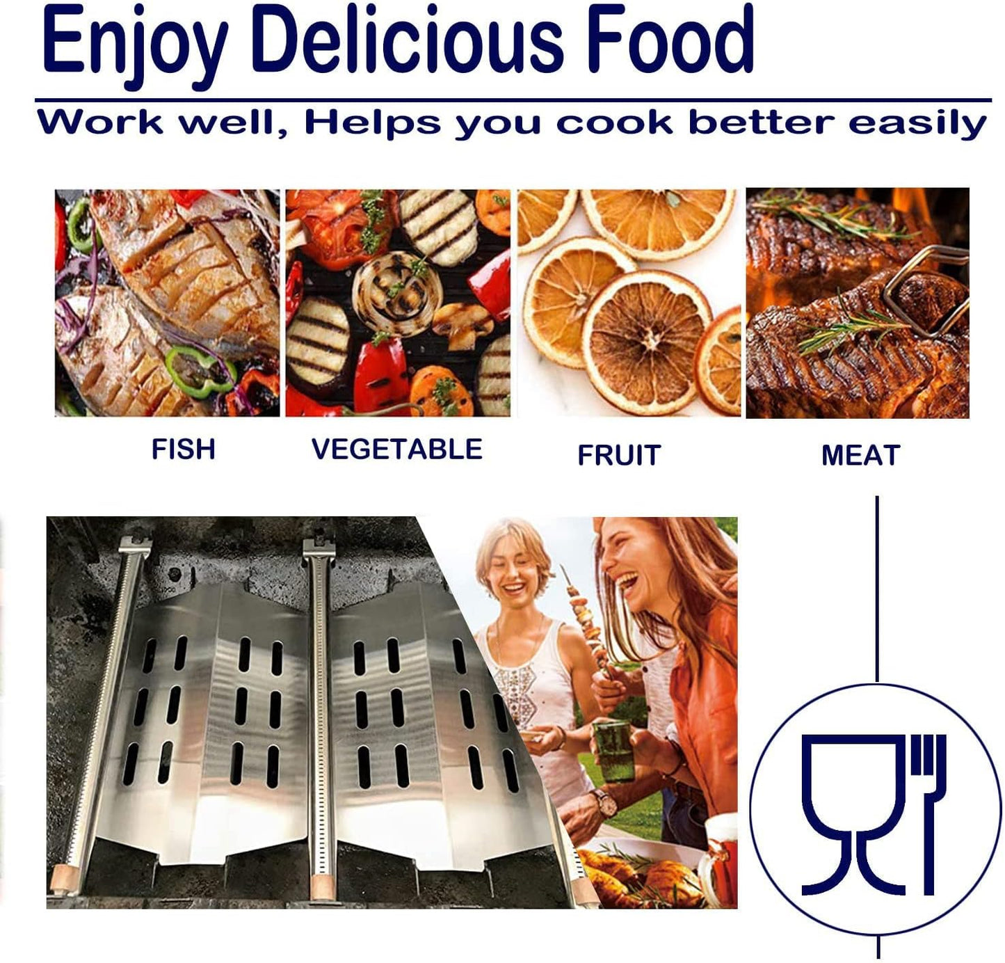 Grill Burner Tube 19.5 Inch Replacement for Weber Genesis 300 Series, Genesis E310 E320 E330 S310 S320 S330 Gas Grills, 62752 LP 3 Burners Tube Set Fits Up Front Control