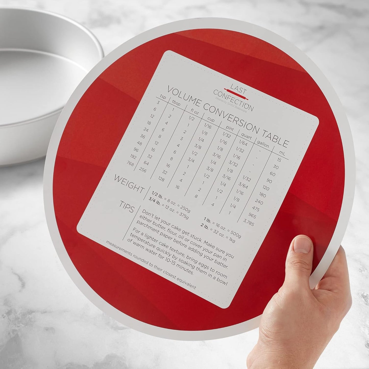 LAST CONFECTION 2-Piece Round Cake Pan Set - 8" x 2" Deep Aluminum Pans