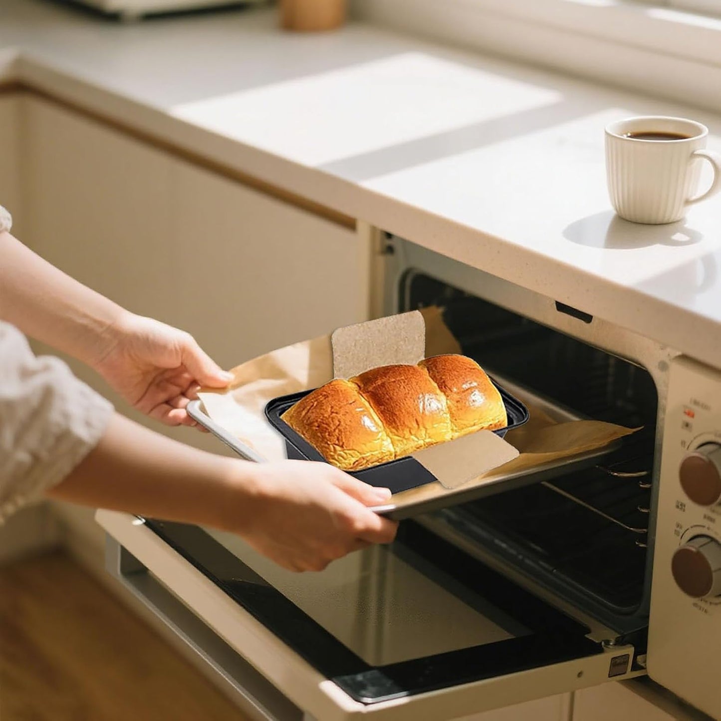 100 Pcs Loaf Pan Liners for Baking Bread 9x5 inches, Baking Paper, Non-Stick Greaseproof Paper, Bread Pan Parchment Paper for Baking Toast Bread, Cakes, Banana Bread