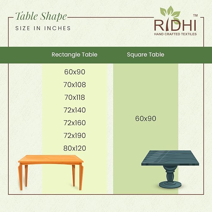 Ridhi Sangria Red Hand Block Print Cotton Rectangle Tablecloth 102 x 48 inches Reusable Table Cover Decorative Everyday Use for Dining Room, Farmhouse, Home, Party, Festive & Wedding, Fall