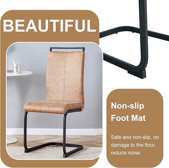 32" Round Dining Table Set for 2, Indoor Bistro Table and Chairs Set of 2, Breakfast Table Set with Leather Upholstered Chairs, Ideal for Apartment,Kitchen, Office, Save Space(Black)