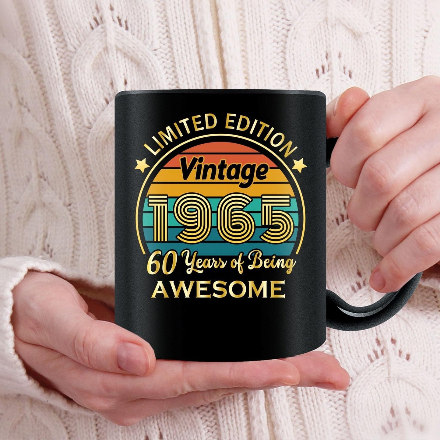 QUPT 60th birthday gifts for men-1964 60th Birthday Mug Gift for Men Women-1964 Old Time Information-60th Birthday Mug- 60 Year Old Birthday Party Decorations, Sixty Birthday Mug