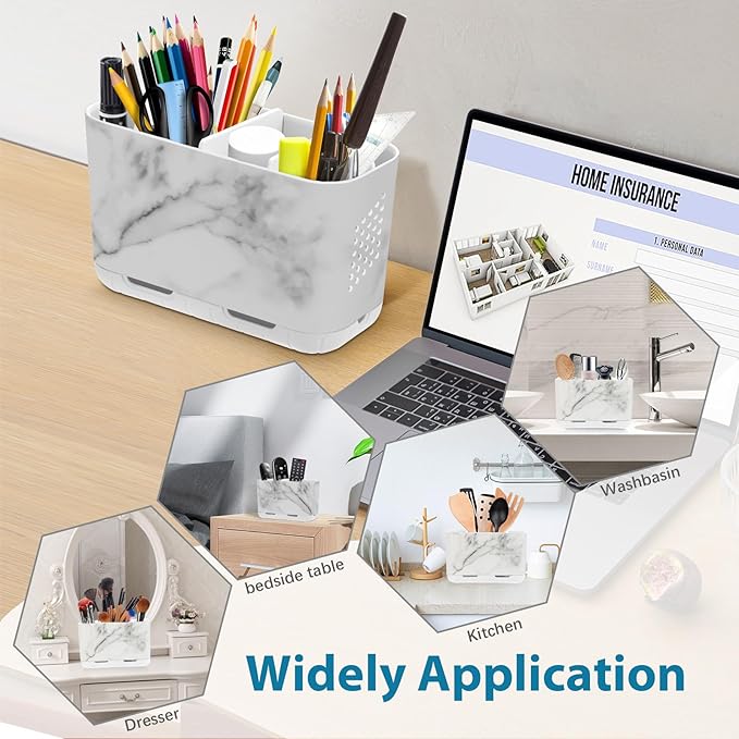 Boperzi Toothbrush Holders for Bathrooms Organizers and Storage, Large Tooth Brush Holders, Electric Toothbrush and Toothpaste Organizer Caddy with Drainage Holes for Kids Family RV Camper