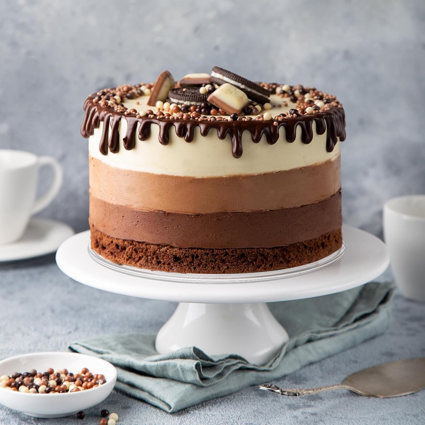 6Pack Small Lazy Susan 6 inch, Lazy Susan Turntable Organizer Acrylic Lazy Susan for Kitchen Spice Rack Table Cake Kitchen Pantry Decorating