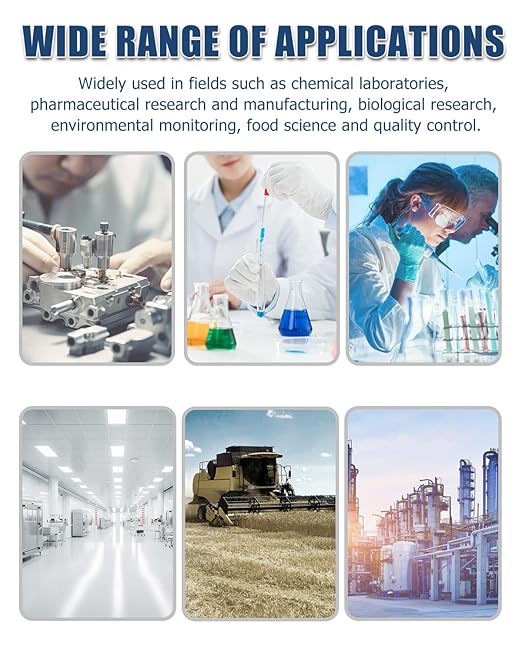 500g Analytical Lab Balance with 0.001g Ultra-Precision, Digital Scale Multi-Functional Units Plug-in Exclusive 500g Weight - Ideal for Laboratories, Research, Industrial, Kitchen, Food, Jewelry