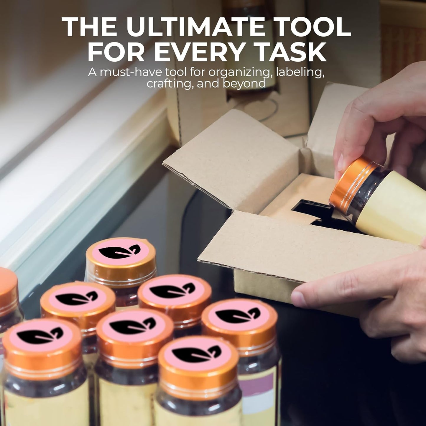 Perco Pink 2-Inch Perforated Circle Dot Thermal Sticker Labels — 735 Stickers/Roll, Direct Thermal Printer Compatible—with Permanent Adhesive for Organizing, Color Coding, Bin Labeling—Made in USA