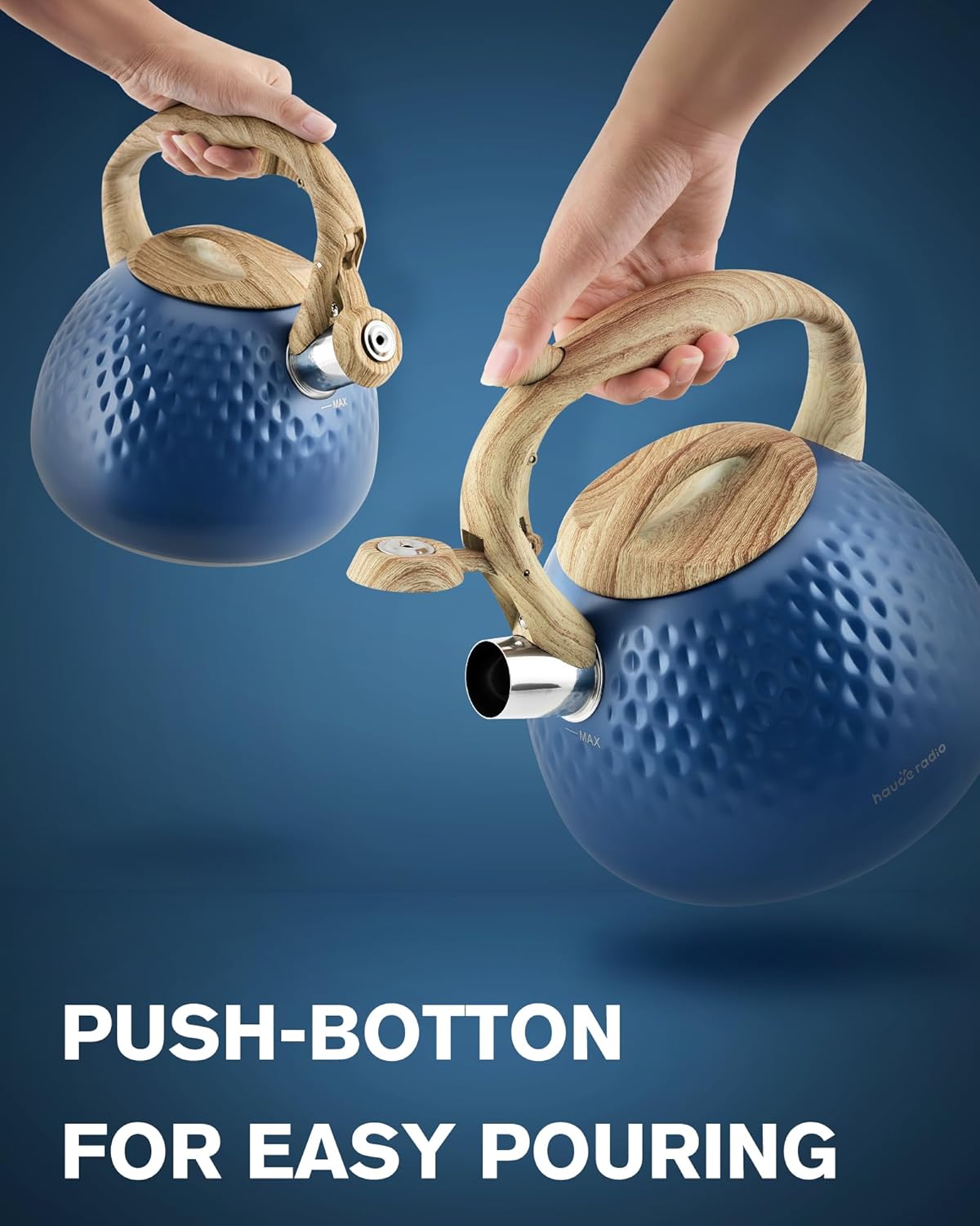 Tea Kettle,2.5 Quart Stovetop Tea Kettles Loud Whistle,Food Grade Stainless Steel Water kettles for Stove Top with Anti-hot Ergonomic Handle,Suitable for All Heat Sources