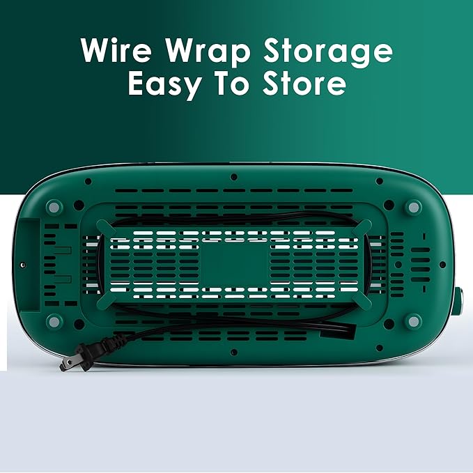 Roter Mond 4 Slice Toaster Retro Stainless Steel Toaster with Bagel, Cancel, Defrost Function and 6 Bread Shade Settings Bread Machine, Long Extra Wide Slots and Removable Crumb Tray, Green