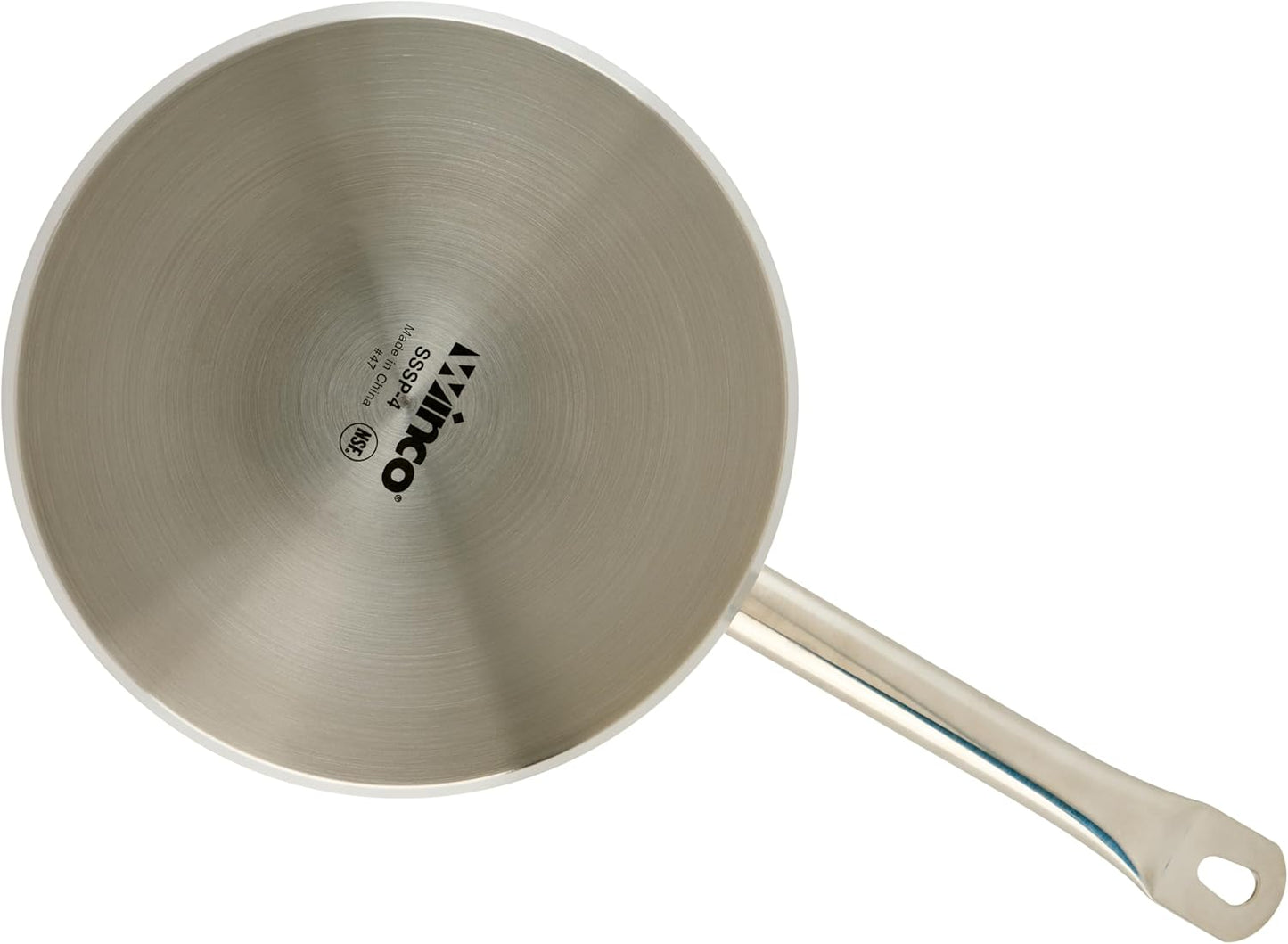 Winco Heavy-Duty Stainless Steel Sauce Pan with Cover, 4.5 Quart