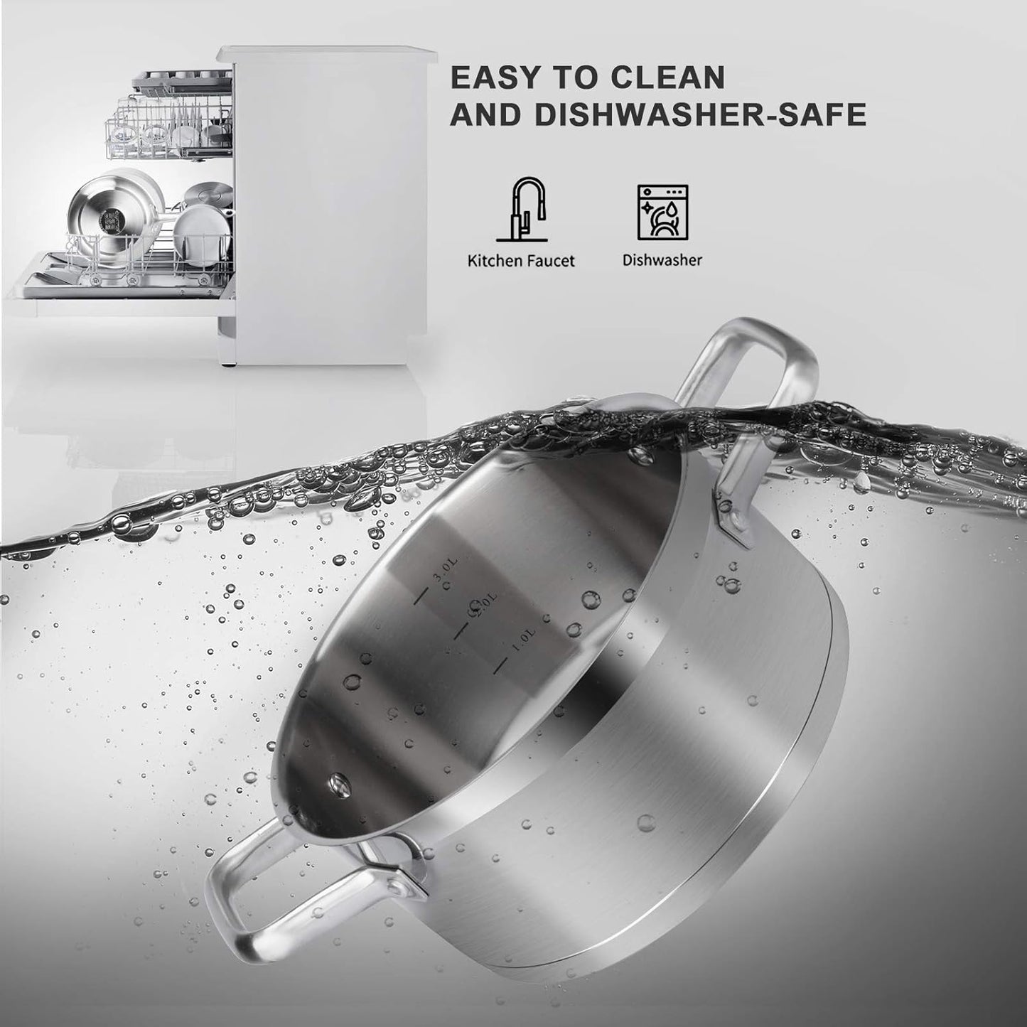 Duxtop Professional Stainless Steel Cookware Induction Ready Impact-bonded Technology (4.2Qt Stockpot)