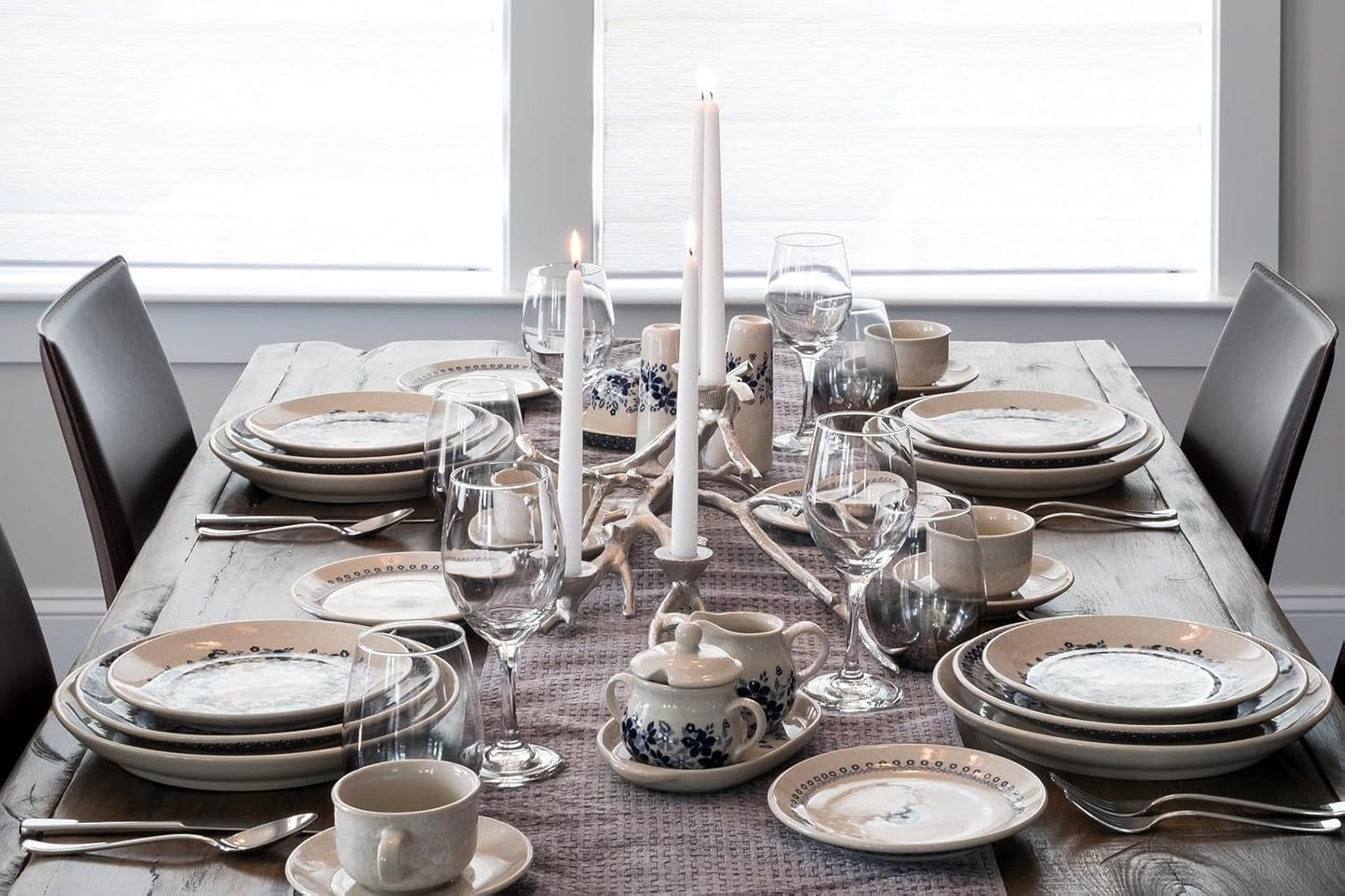 Blue Rose Polish Pottery Christiana Sugar & Creamer with Tray