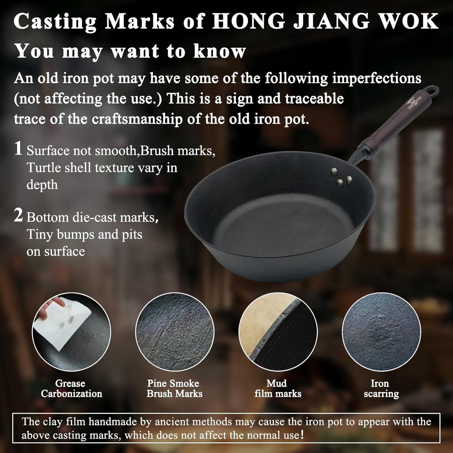 11 Inch ICH Cast Iron Saute Pan with Lid - Handcrafted Clay Mold, Tortoise Shell Texture for Non-Stick, Pre-Seasoned Deep Frying Pan Skillet for All Cooktops & Oven Safe