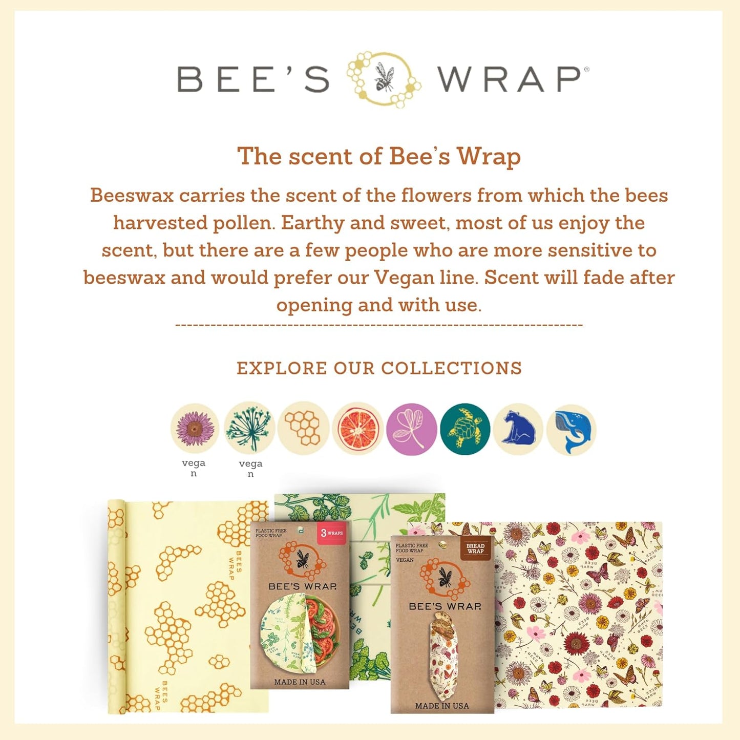 Bee's Wrap Beeswax Wraps for Food - Garden Party Bread Wrap - Made in USA Reusable Bread Storage Bags - Organic & Eco-Friendly Alternative to Aluminum Foil, Sourdough Bags & Plastic Wrap