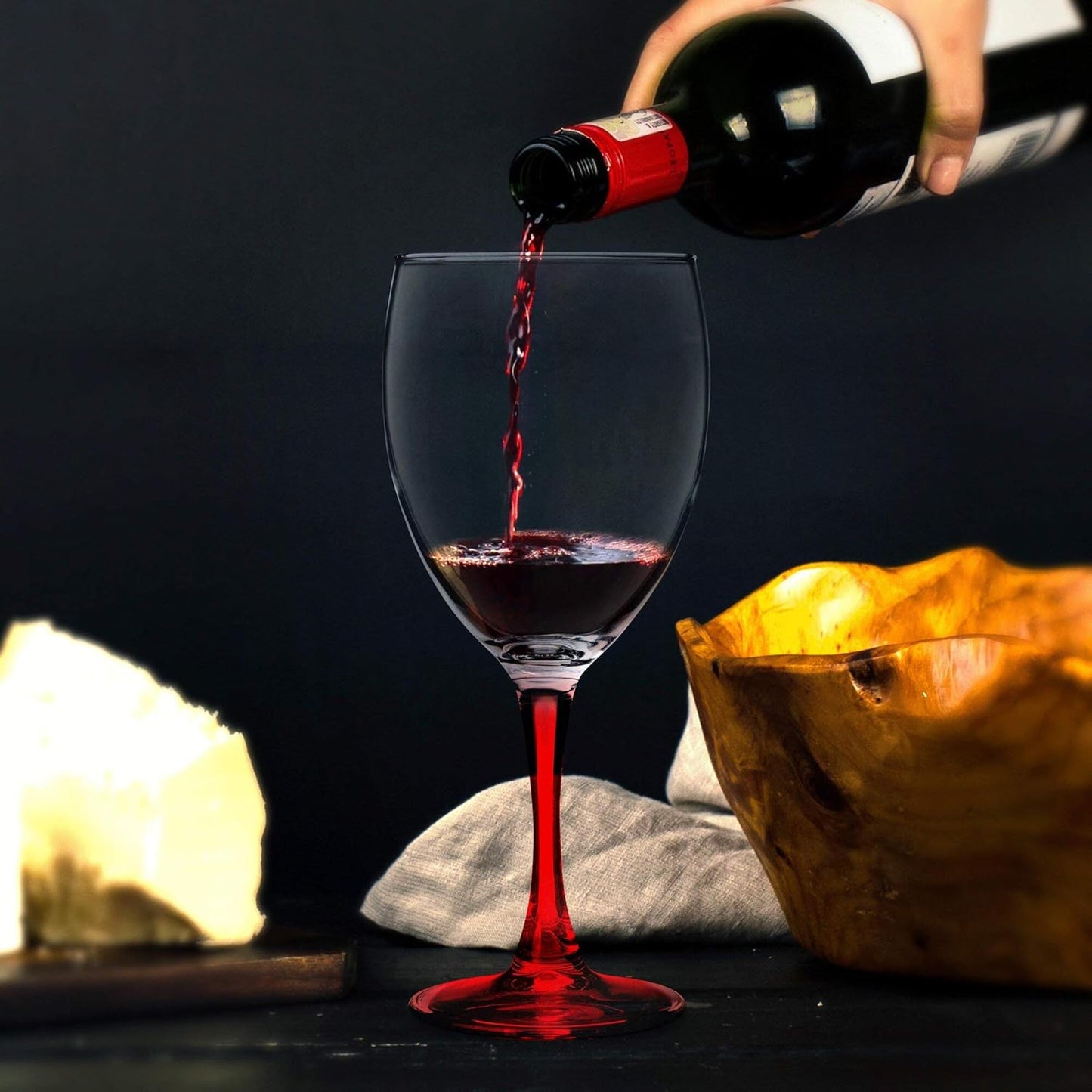 DISCOUNT PROMOS Nuance Wine Glasses by ARC 10.5 oz. Set of 10, Bulk Pack - Restaurant Glassware, Perfect for Red Wine, White Wine, Cocktails - Red