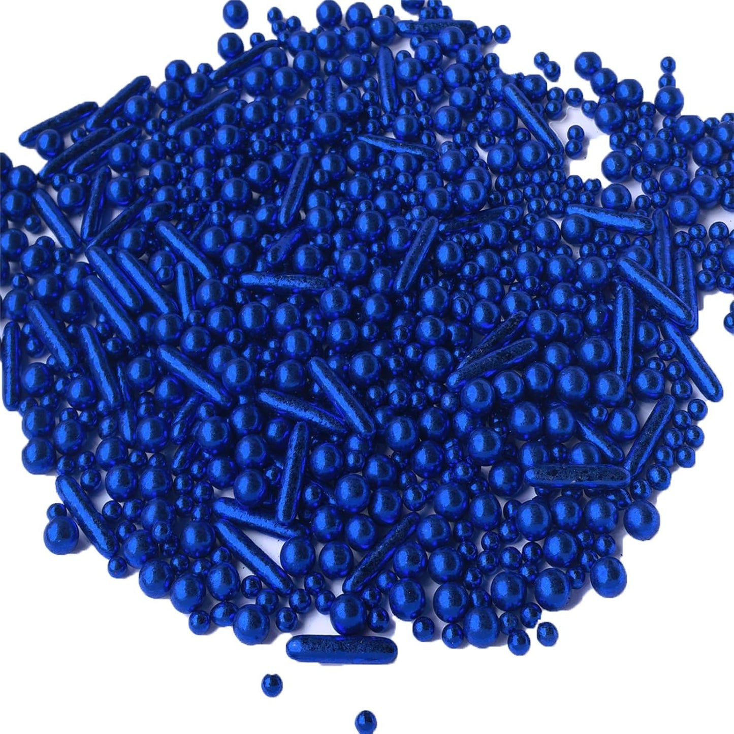 Sprinkles Blue Pearl Sugar Candy Mix Size Baking Cake Decorations Cupcake Toppers Celebrations Shaker Jar Wedding Shower Party (120g/4.2oz)