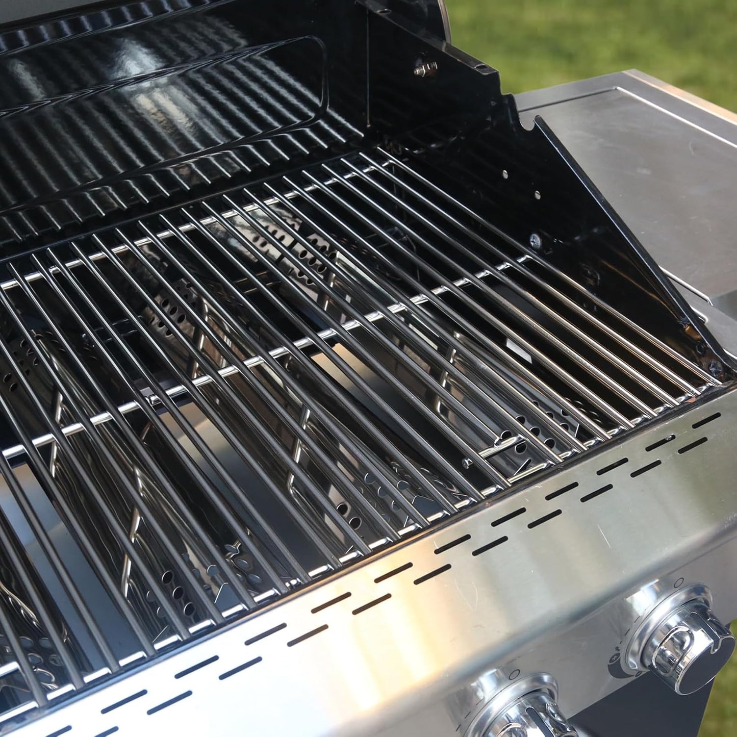 CANDANA Replacement Parts for Nexgrill 4 Burner 720-0830H 720-0830D 720-0783C 720-0783E 720-0958A, 17" Stainless Steel Grill Grate, Grill Burner, Heat Plate, Igniters for 5 Burner 720-0888N