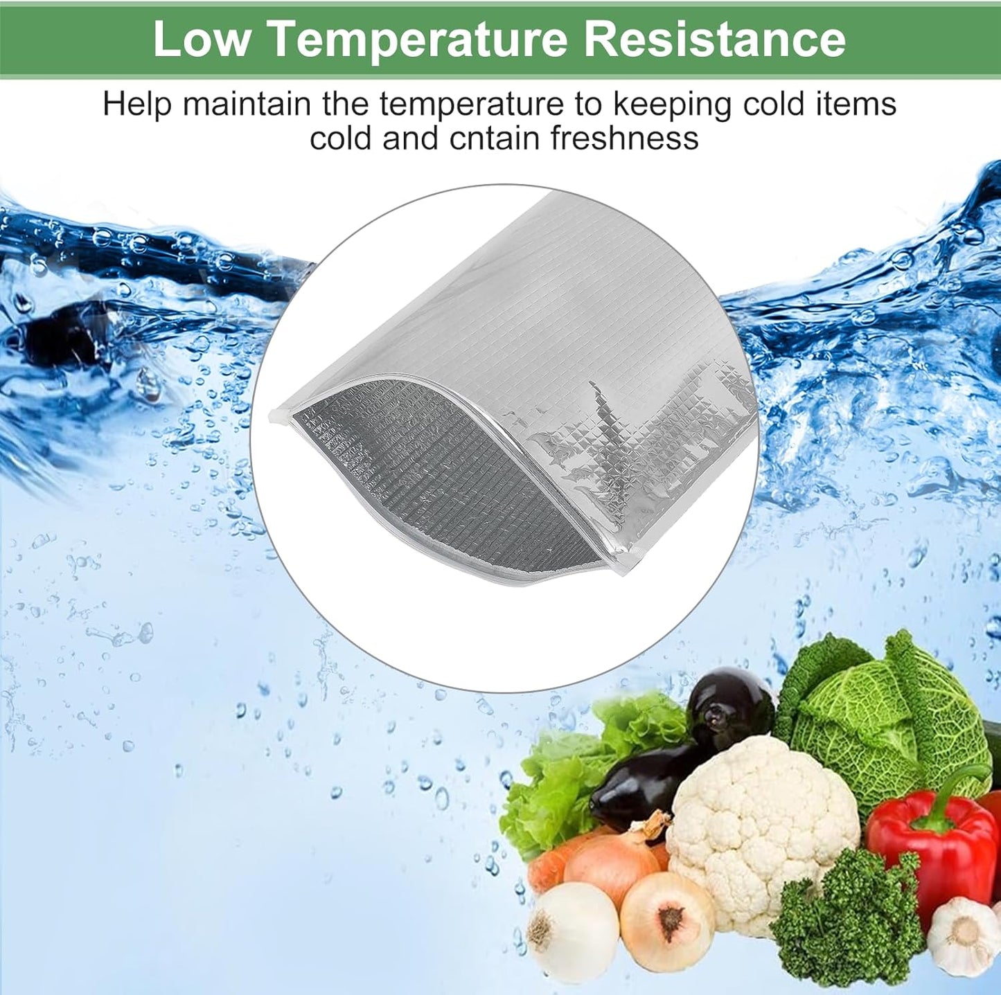 Insulated Food Storage Bag with Zipper Design, Hot Cold Cool Storage Bags for Food, Reusable Thermal Lunch Household Food Pouches Organizer Hot Sandwich Bags, 5PCS