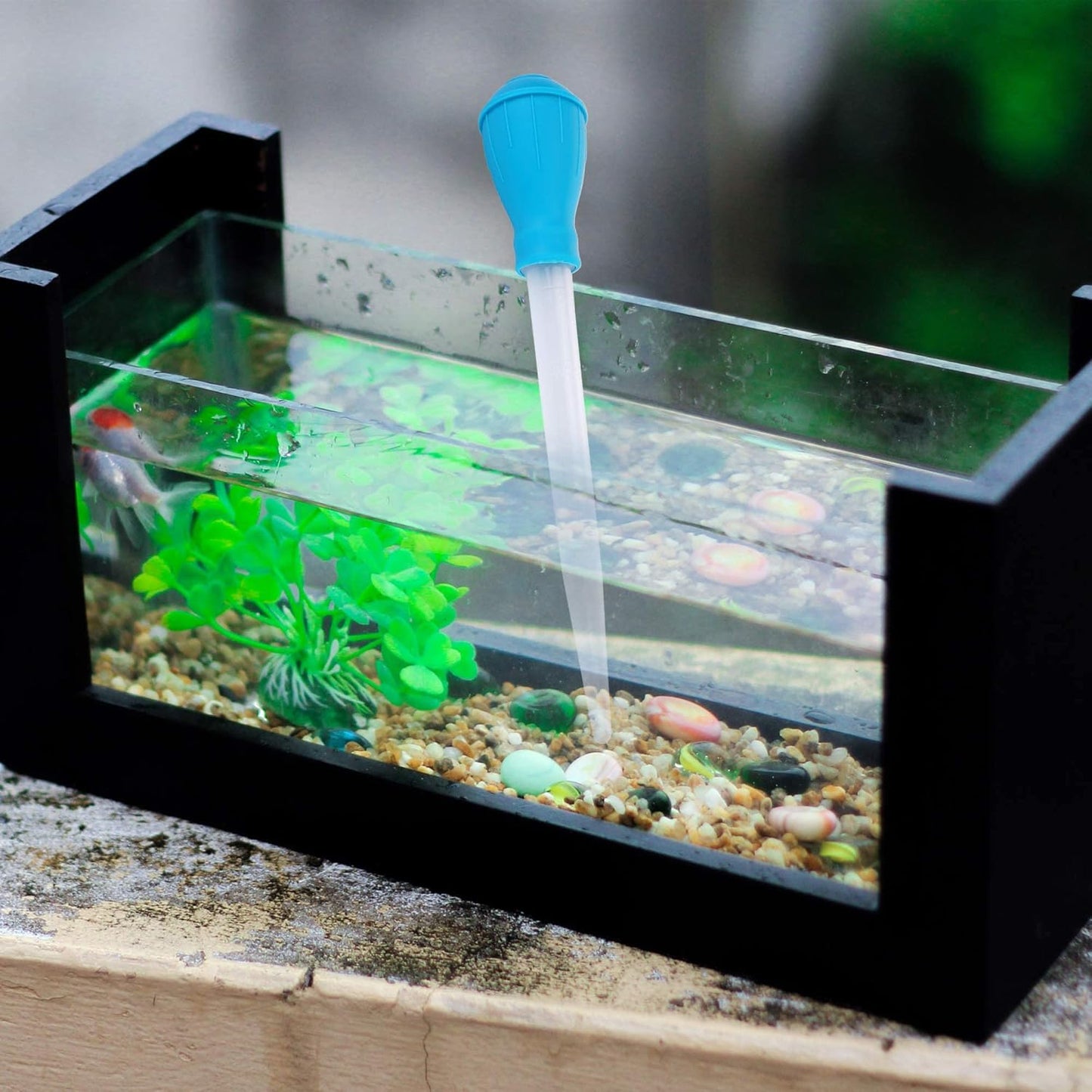 Coral Feeder SPS HPS Feeder with Extension Tube, Aquarium Long Syringe Dropper Pipette Turkey Baster for Marine Fish Feeding(Blue/Extendable