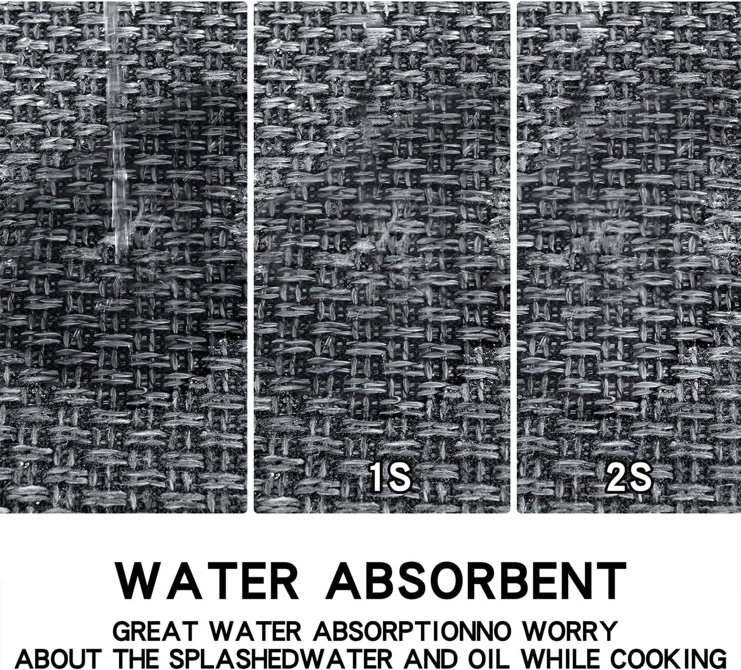 Kitchen Mat 1 PCS, Cushioned Non Slip Rugs for Kitchen Floor, Absorbent Runner Comfort Standing Mats Washable for Kitchen, Office, Home, 17.3"x30" (Black)