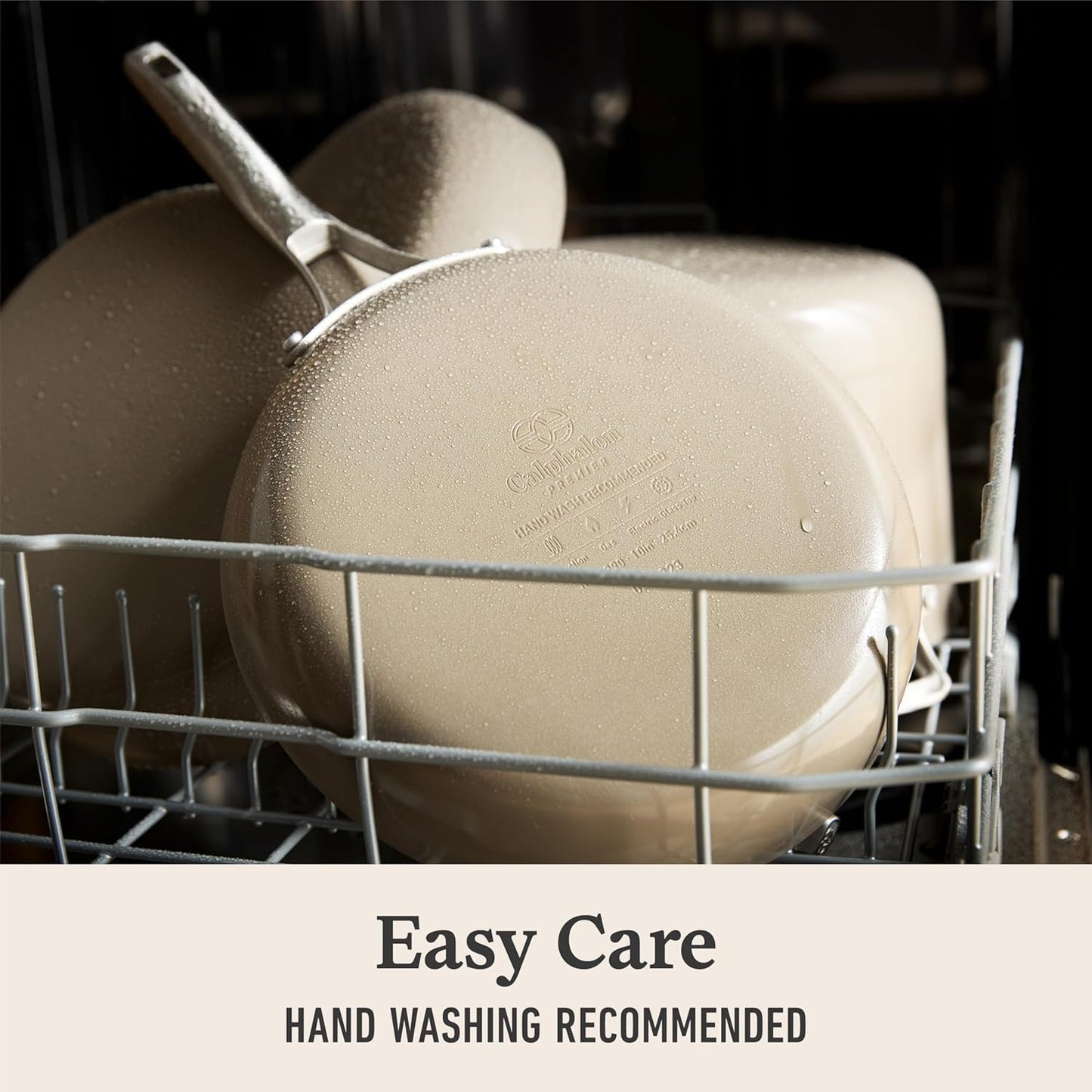 Calphalon® Premier Ceramic Nonstick 5-Piece Cookware Set, Mushroom Grey