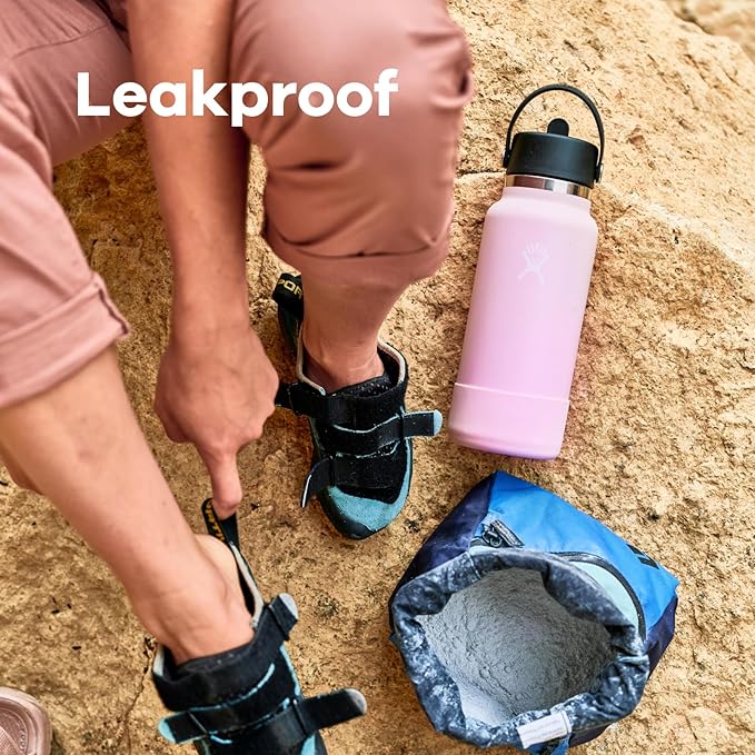 Hydro Flask Water Bottle - Insulated Stainless Steel - Wide Mouth Flex Straw Lid, Non Spill, Leakproof and Refillable in 40 Oz Stainless Steel Violet