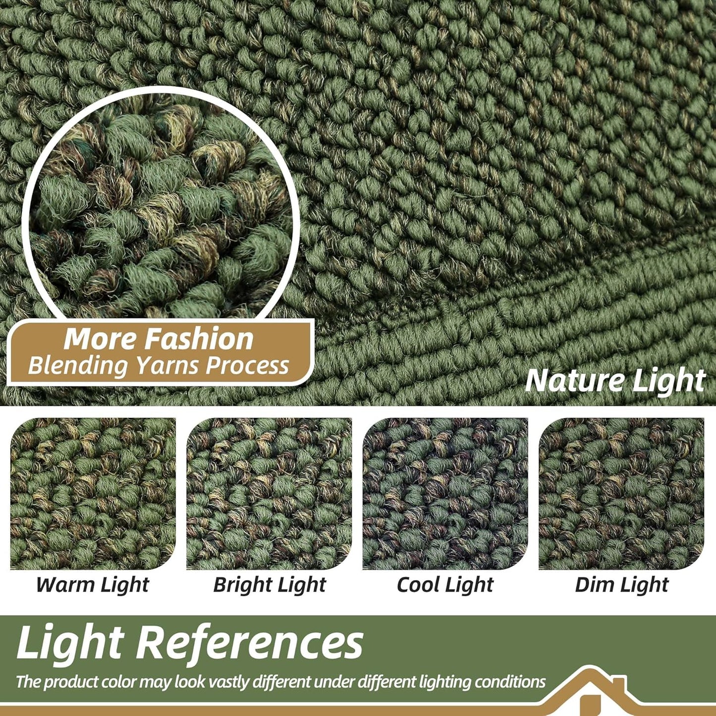 BEQHAUSE Indoor Door Mat 24" x 60", Dirt Trapper Door Mats Non-Slip Entryway Rugs Washable, Resist Dirt Absorbent Welcome Mat, Low Profile Floor Mats for Front Back Door and Entryway, Green