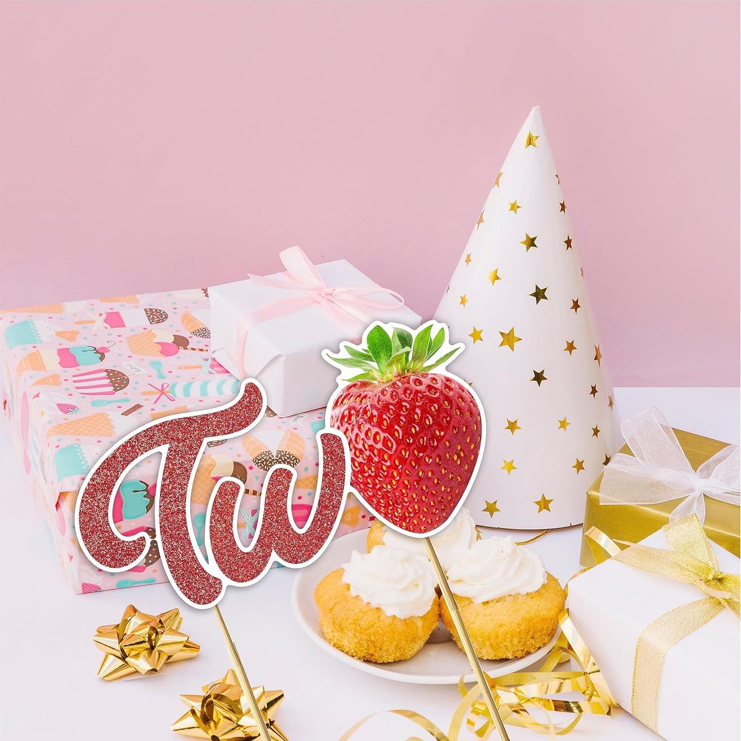 Seyal® Real Strawberry Two Cake Topper