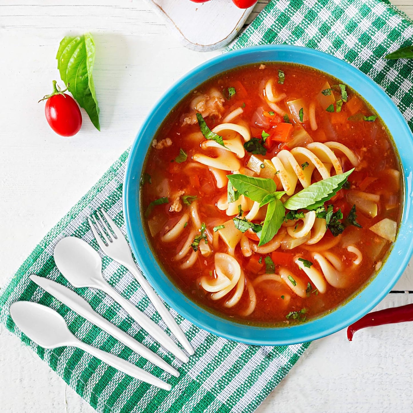 Settings 1000 Count White Plastic Spoons– Disposable Cutlery for Parties, Events, Catering, and Takeout disposable Soup Spoons bulk