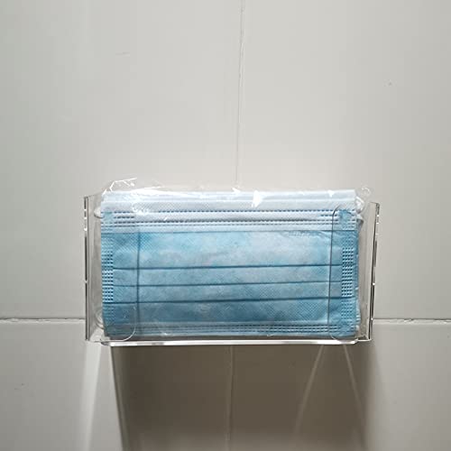 Cq acrylic Rubber Glove Holder for Wall Mount,Clear Disposable Glove Dispenser and Glove Box on Wall,Multipurpose Wall Floating Mask Dispenser and Medical Gloves Rack Storage,10.2”x5.3”x3.5” Pack of 1