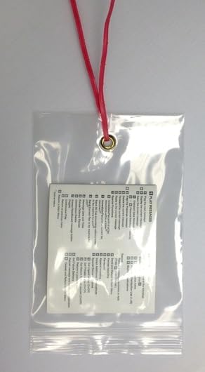 GPI - 5.75" x 11" Recloasbale Zip Bags with Bottom Hang-hole & Pre-inserted 12" Twist-tie. 4 Mil Heavy-duty Resealable Zipper Baggy with Grommet/Metal Eyelet for Hanging (Insert Size 5x9.5) 100 Pack