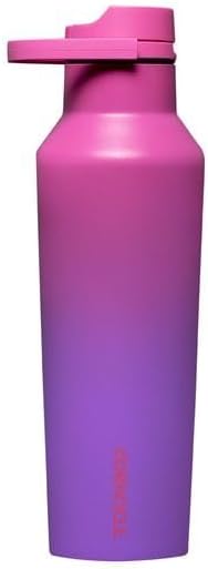 Corkcicle Sport Canteen - Keeps Drinks Cold 25 Hours - Stainless Steel Water Bottle - Triple-Insulated - Spill-Proof - Summer Drinkware Gift - Keeps Drinks Ice Cold - 20 oz - Hydrangea