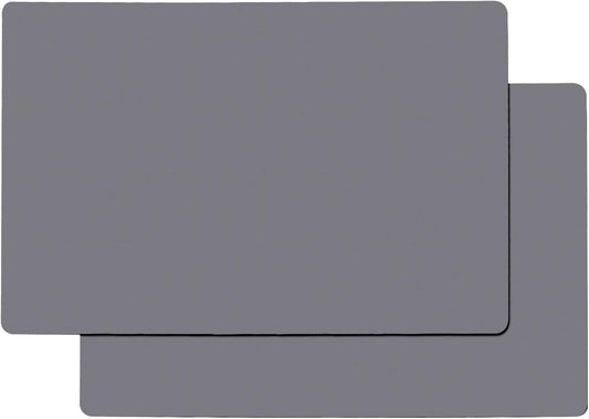 Gartful Gray Silicone Mats for Kitchen Counter, Large Silicone Countertop Protector, 25" x 17" Heat Resistant Desk Saver Pad, Nonskid Multipurpose Mat, Placemat, Non-Slip, 2PCS