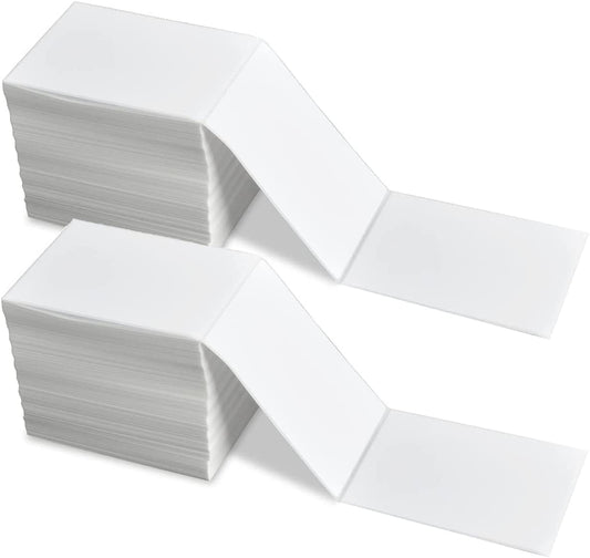 4x6 Thermal Labels, FungLam 2000 Fanfold 4" x 6" Direct Thermal Shipping Labels, Thermal Printer Labels with Perforated line, Permanent Adhesive, Compatible Zebra, Rollo Label Printer