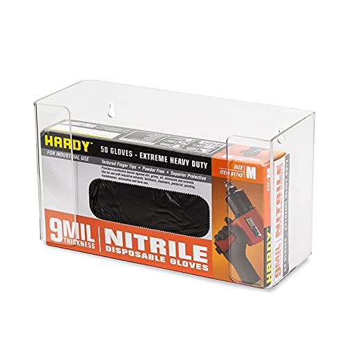 Cq acrylic Rubber Glove Holder for Wall Mount,Clear Disposable Glove Dispenser and Glove Box on Wall,Multipurpose Wall Floating Mask Dispenser and Medical Gloves Rack Storage,10.2”x5.3”x3.5” Pack of 1