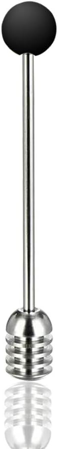 Stainless Steel Honey Dipper Stick 6.3 Inch Honey Wand Server for Honey Pot Dispense Drizzle Honey, Wedding Party Favors, Baby Shower (Black)