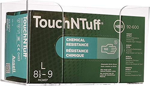 Cq acrylic Rubber Glove Holder for Wall Mount,Clear Disposable Glove Dispenser and Glove Box on Wall,Multipurpose Wall Floating Mask Dispenser and Medical Gloves Rack Storage,10.2”x5.3”x3.5” Pack of 1